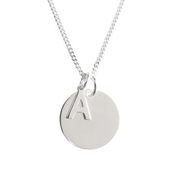Pendentif alphabet argent personnalisé - 2639