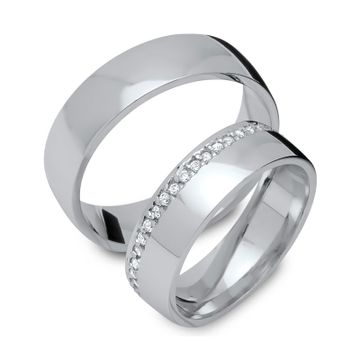 Alliances argent personnalisées - 1283