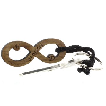 Porte clé bois infini personnalisé - 2048