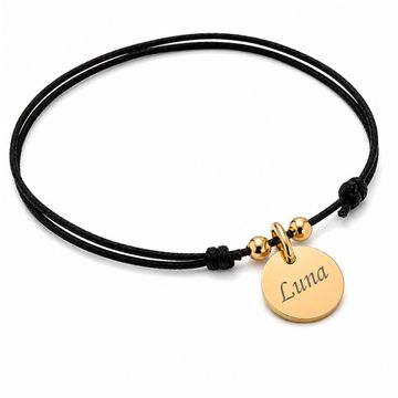 Bracelet cordon plaqué or personnalisé - 2340