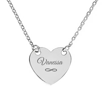 Pendentif cœur acier personnalisé - 2109