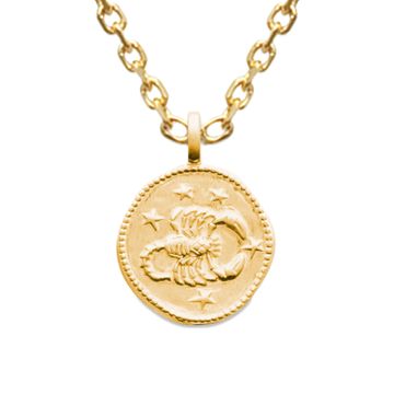 Médaille Scorpion plaqué or personnalisée - 2682