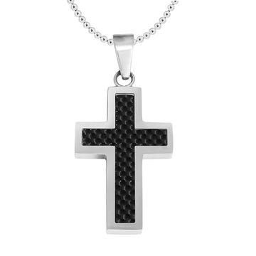 Pendentif croix acier personnalisée - 2403