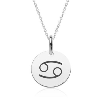 Pendentif astro cancer argent personnalisé - 2162
