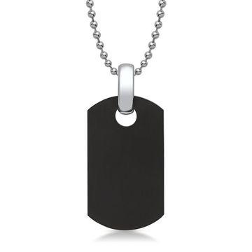 Pendentif dogtag acier personnalisé - 1266