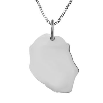 Pendentif argent La Réunion personnalisé- 2547