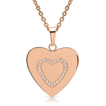 Pendentif coeur acier personnalisé - 1247