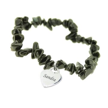 Bracelet obsidienne personnalisé - 1237