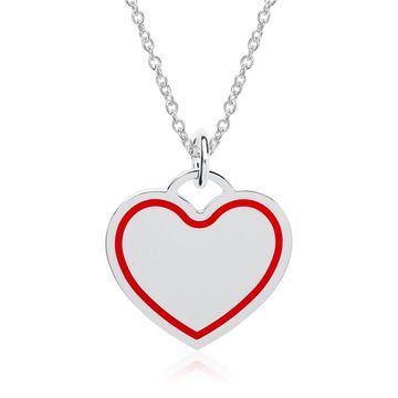 Pendentif coeur argent personnalisé - 2269
