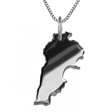 Pendentif argent Liban personnalisé - 2559