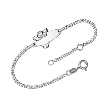 Gourmette argent ange personnalisée - 0220