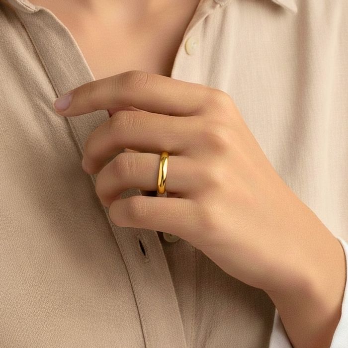Alliance Femme Plaqué Or 18 Carats - Largeur 3 Mm - Tailles Disponibles Du 50 Au 62 - Neuf Avec étiquettes