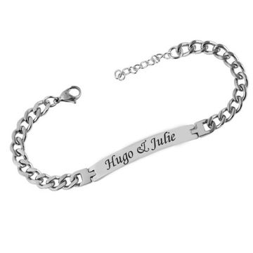 Gourmette acier personnalisée - 1840