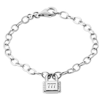 Bracelet cadenas argent personnalisé - 2779