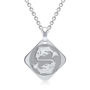 Pendentif zodiaque argent personnalisé - 0920
