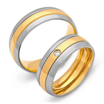 Alliances acier personnalisées - 0325