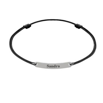 Bracelet cordon argent personnalisé - 2186