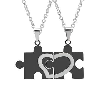Pendentif puzzle acier personnalisé - 0936