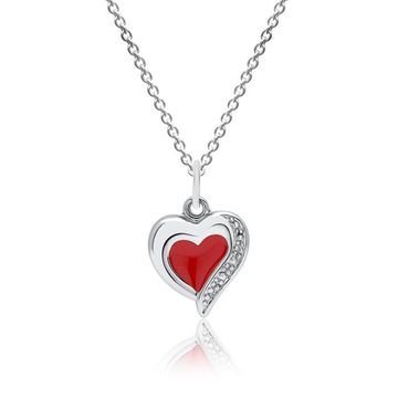 Pendentif coeur argent personnalisé -1135