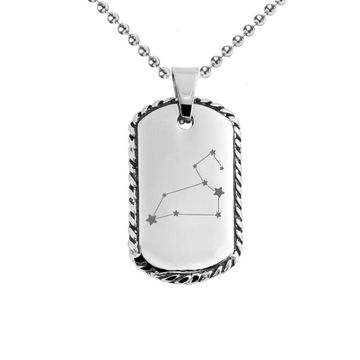 Pendentif zodiaque acier personnalisé - 2865