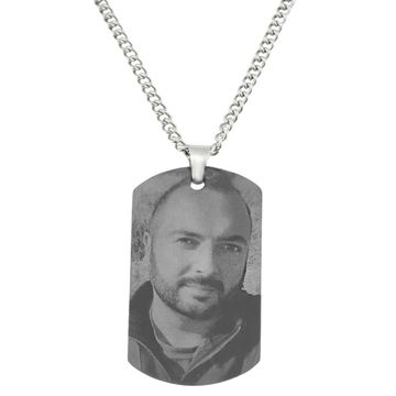 Pendentif photo plaque personnalisé - 1518