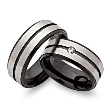 Alliances acier personnalisées - 0334