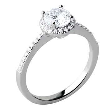 Bague de fiançailles argent personnalisée - 2741