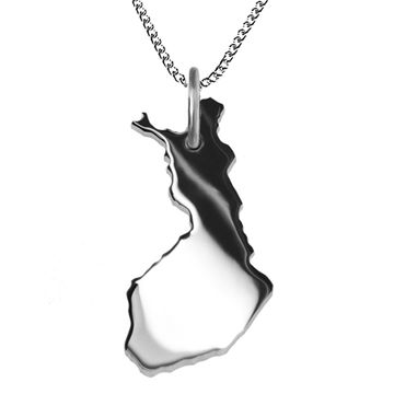 Pendentif argent Finlande personnalisé - 2555