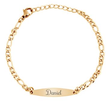 Gourmette acier dorée personnalisée - 1893