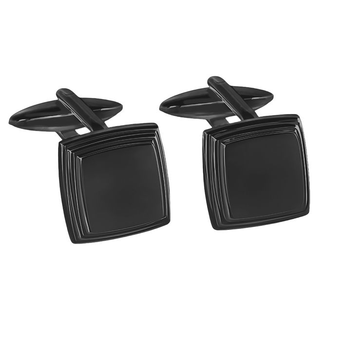 Boutons De Manchette Anciens Anson – Dorés Et Noirs, Modèle 61417, Occasion En Bon état