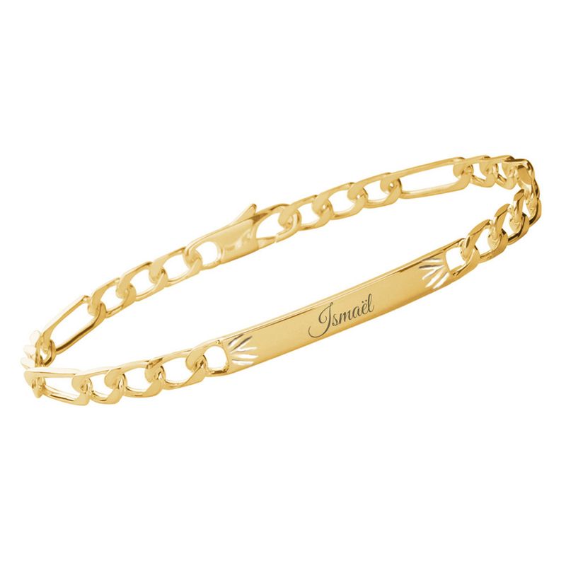Bracelet gourmette bébé plaqué or - produit 11108