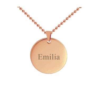 Pendentif acier rosé personnalisé - 2282