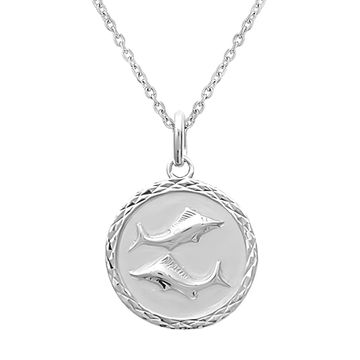 Médaille Poissons argent personnalisée – 2795
