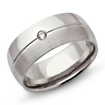 Bague acier femme personnalisée - 0428