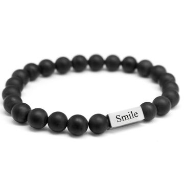 Bracelet onyx personnalisé - 2566