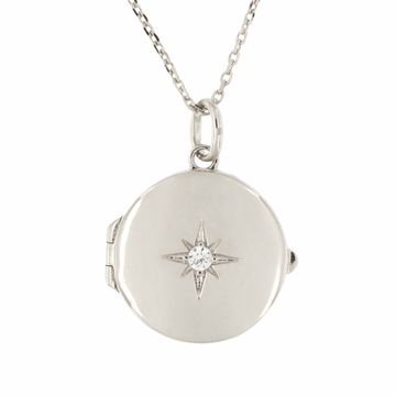 Collier médaillon argent personnalisé - 2579