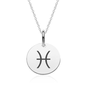 Pendentif astro poissons argent personnalisé - 2170