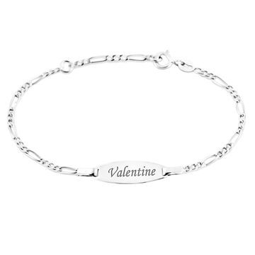 Gourmette argent personnalisée - 0696