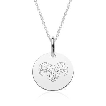 Pendentif zodiaque argent personnalisé - 2879