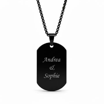 Pendentif dogtag acier personnalisé - 2156