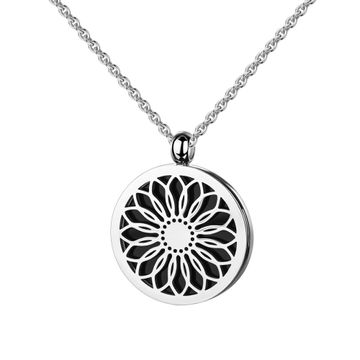 Collier fleur argent personnalisé - 2669