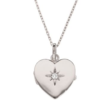 Collier médaillon coeur argent personnalisé - 2576