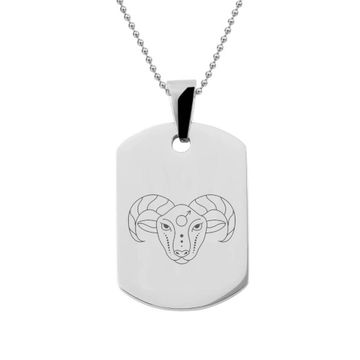 Pendentif zodiaque dogtag personnalisé - 2869