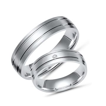 Alliances argent personnalisées - 0317