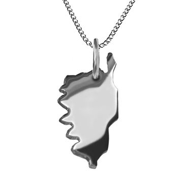 Pendentif argent Corse personnalisé - 2069