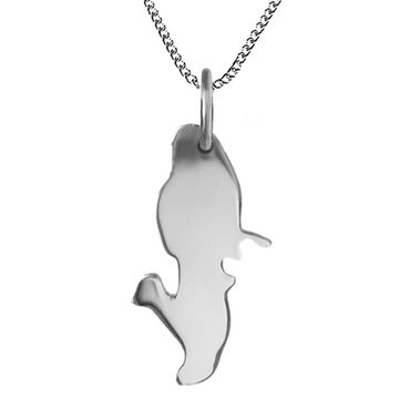 Pendentif argent Martinique personnalisé - 2552