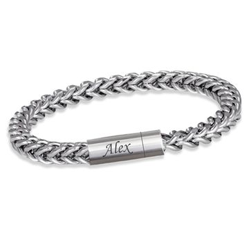 Bracelet acier brossé personnalisé - 2371