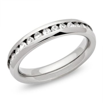 Bague acier femme personnalisée - 0429