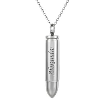 Pendentif balle acier personnalisé - 0691