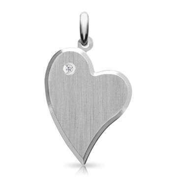 Pendentif cœur argent personnalisé - 2273